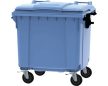 Műanyag kék 1100 Literes konténer kerekekkel
