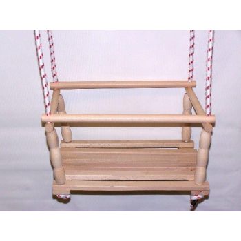 Natúr színű fa gyermek hinta