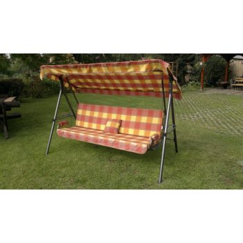 Party Olimpia 2 m-es hintaágy antracit szürke,  párnával