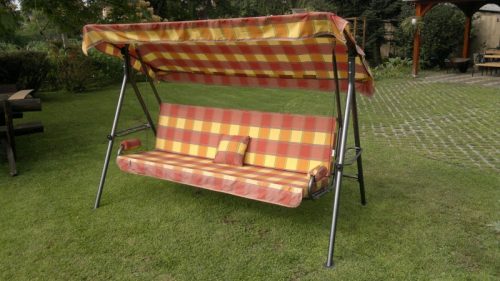 Party Olimpia 2 m-es hintaágy antracit szürke,  párnával