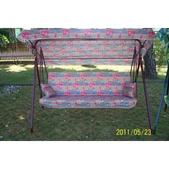 Alföld-Lux bordó hintaágy párnával - AKCIÓS!