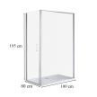 Swing 100x80 cm aszimmetrikus zuhanykabin zuhanytálca nélkül