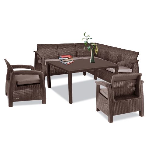 Corfu Relax duo kerti bútor garnitúra melody asztallal