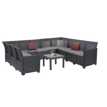 Claire XII 10 személyes sarokgarnitúra orlando asztallal