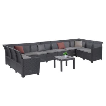 Claire XI 11 személyes sarokgarnitúra orlando asztallal