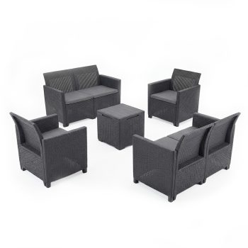   Claire IV 6 személyes kerti bútor garnitúra vigo tárolós asztallal