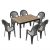 Lagos 6+1 kerti bútor garnitúra szett kőris-grafit