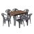Rowen 6+1 kerti bútor garnitúra szett dió-grafit