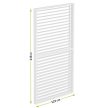 LUXE Lamellás oldalpanel (R) 123x218cm 4 m-ig fehér
