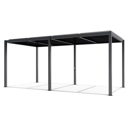 LUXE pergola 5,8x4m antracit LED világítással