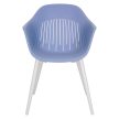Ballena műanyag kerti szék fém lábbal, kék
