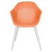 Ballena műanyag kerti szék fém lábbal, narancssárga