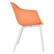 Ballena műanyag kerti szék fém lábbal, narancssárga