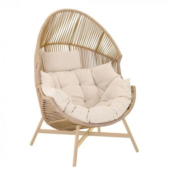 HOLAND rattan kosárfotel bézs