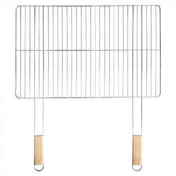 Szögletes grillrács fa fogantyúval 69x60 cm