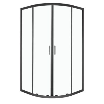 Aruba 80 GL fekete íves zuhanykabin tálca nélkül