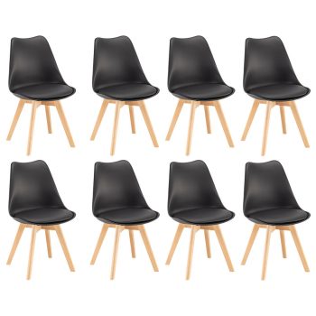 Silla étkezőszék 8 db fekete színben