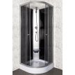 Evora Black 90 hátfalas zuhanykabin zuhanytálcával