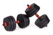 Állítható súlyzók 2x10 kg-os súlyzószett 20 kg-os rúd