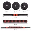 Állítható súlyzók 2x10 kg-os súlyzószett 20 kg-os rúd