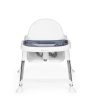 Etetőszék 2 az 1-ben tálcával övekkel fehér