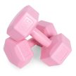 Hex súlyzó szett 2x5 kg rózsaszín