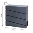 Postaláda horganyzott acélból újságtartóval antracit