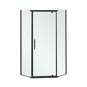   Celtic 100x100 cm ötszögletű zuhanykabin tálca nélkül fekete
