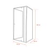Flexi 80x80 cm falsíkra szerelhető szögletes zuhanykabin zuhanytálca nélkül