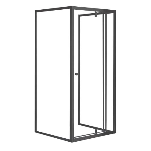 Flexi 80x90 cm falsíkra szerelhető aszimmetrikus zuhanykabin zuhanytálca nélkül