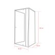 Flexi 90x90 cm falsíkra szerelhető szögletes zuhanykabin zuhanytálca nélkül