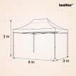Összecsukható kerti pavilon 3x4 m