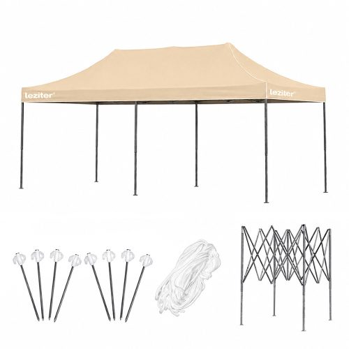 Összecsukható kerti pavilon 3x6 m