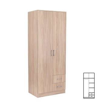   Miami gardróbszekrény 80x205 cm sonoma tölgy-sonoma tölgy