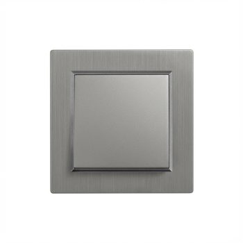 Nova kereszt kapcsoló 107 szürke szálcsiszolt kerettel