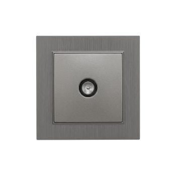 Nova TV csatlakozóaljzat szürke szálcsiszolt kerettel