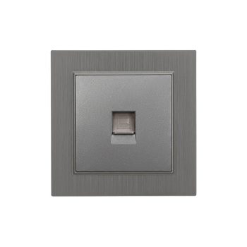 Nova UTP aljzat RJA-45 szürke szálcsiszolt kerettel