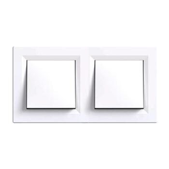   Nova kettős egy áramkörös egypólusú kapcsoló 101 fehér kerettel