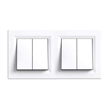 Nova kettős csillárkapcsoló 105 fehér kerettel