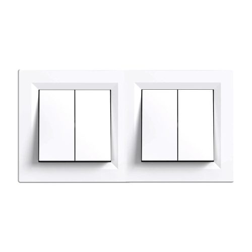 Nova kettős csillárkapcsoló 105 fehér kerettel