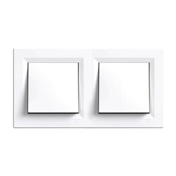 Nova kettős kereszt kapcsoló 107 fehér dupla kerettel
