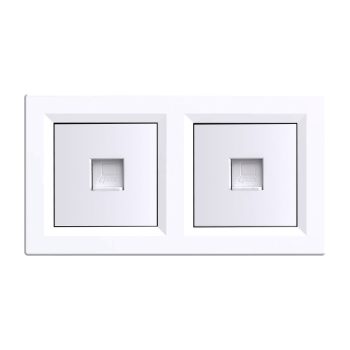 Nova kettős UTP aljzat RJA-45 fehér kerettel