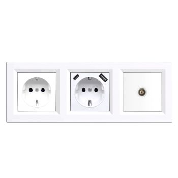 Nova dugalj, USB, TV csatlakozóval fehér kerettel