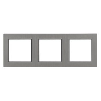 Nova hármas keret vízszintes szürke szálcsiszolt