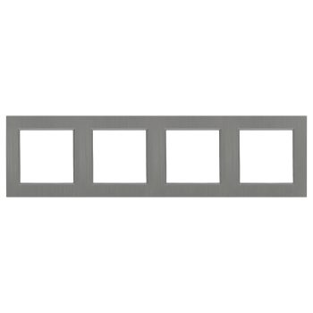 Nova négyes keret vízszintes szürke szálcsiszolt