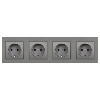 Nova IV négy dugalj szürke szálcsiszolt kerettel