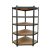 Nagy teherbírású sarokpolc 180x70x40-40 cm 175 kg fekete