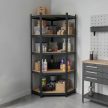Nagy teherbírású sarokpolc 180x70x40-40 cm 175 kg fekete