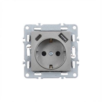 Nova csatlakozóaljzat USB csatlakozóval szürke