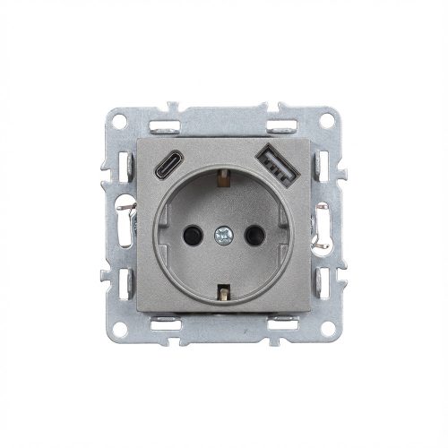 Nova csatlakozóaljzat USB csatlakozóval szürke